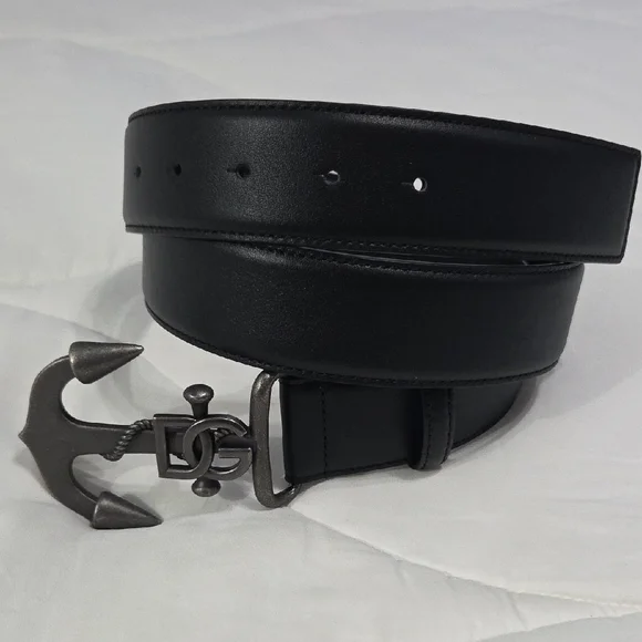 Dolce & Gabbana Black Anchor Buckle Belt - Picture 7 of 14